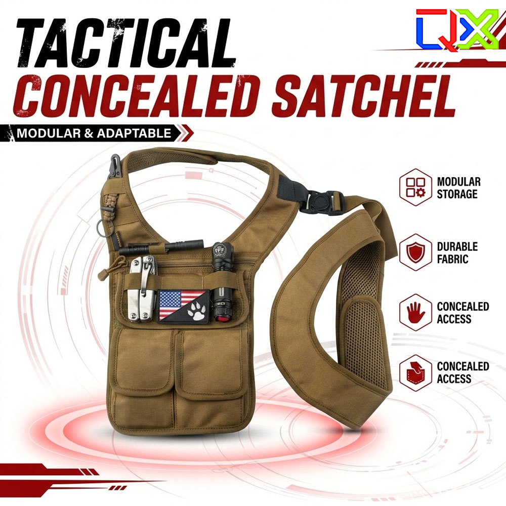 QX Tactical Concealed Satchel  - Edc Concealed Carry ulasan dan harga