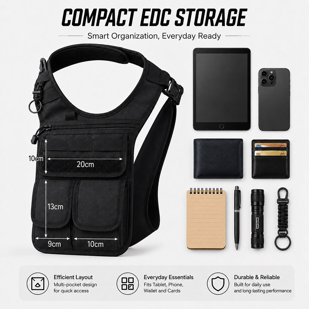 QX Tactical Concealed Satchel  - Edc Concealed Carry ulasan dan harga
