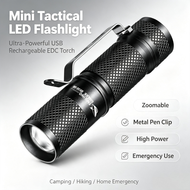 SMILING SHARK Ultra‑Powerful M - Edc Carry Flashlight ulasan dan harga