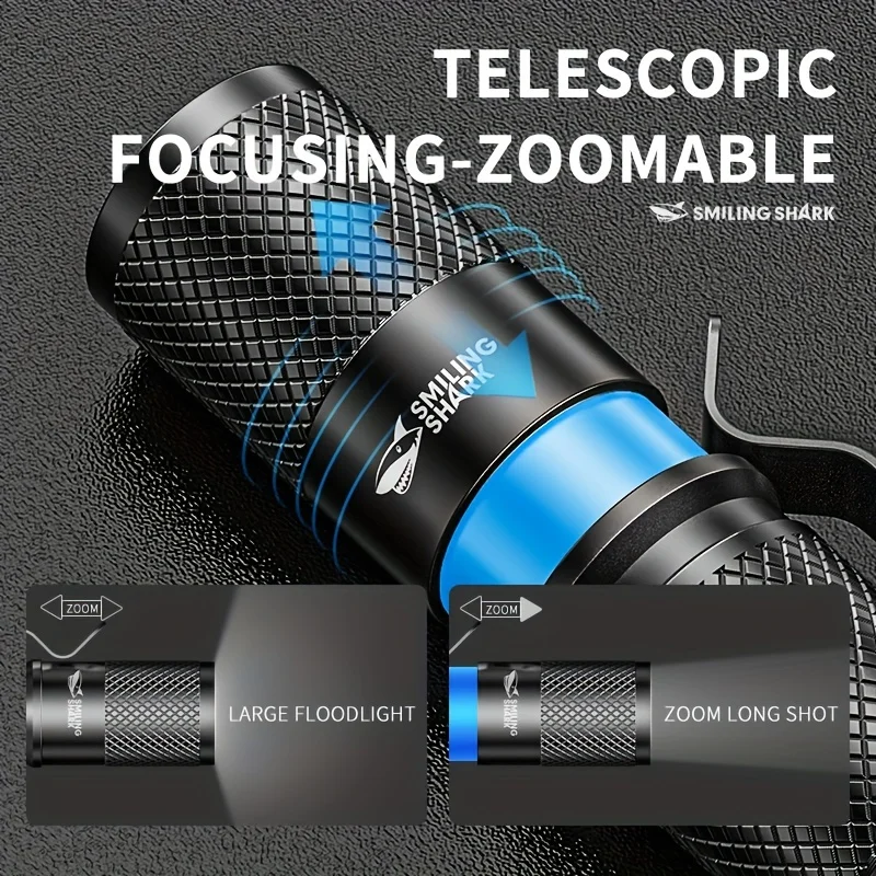SMILING SHARK Ultra‑Powerful M - Edc Carry Flashlight ulasan dan harga