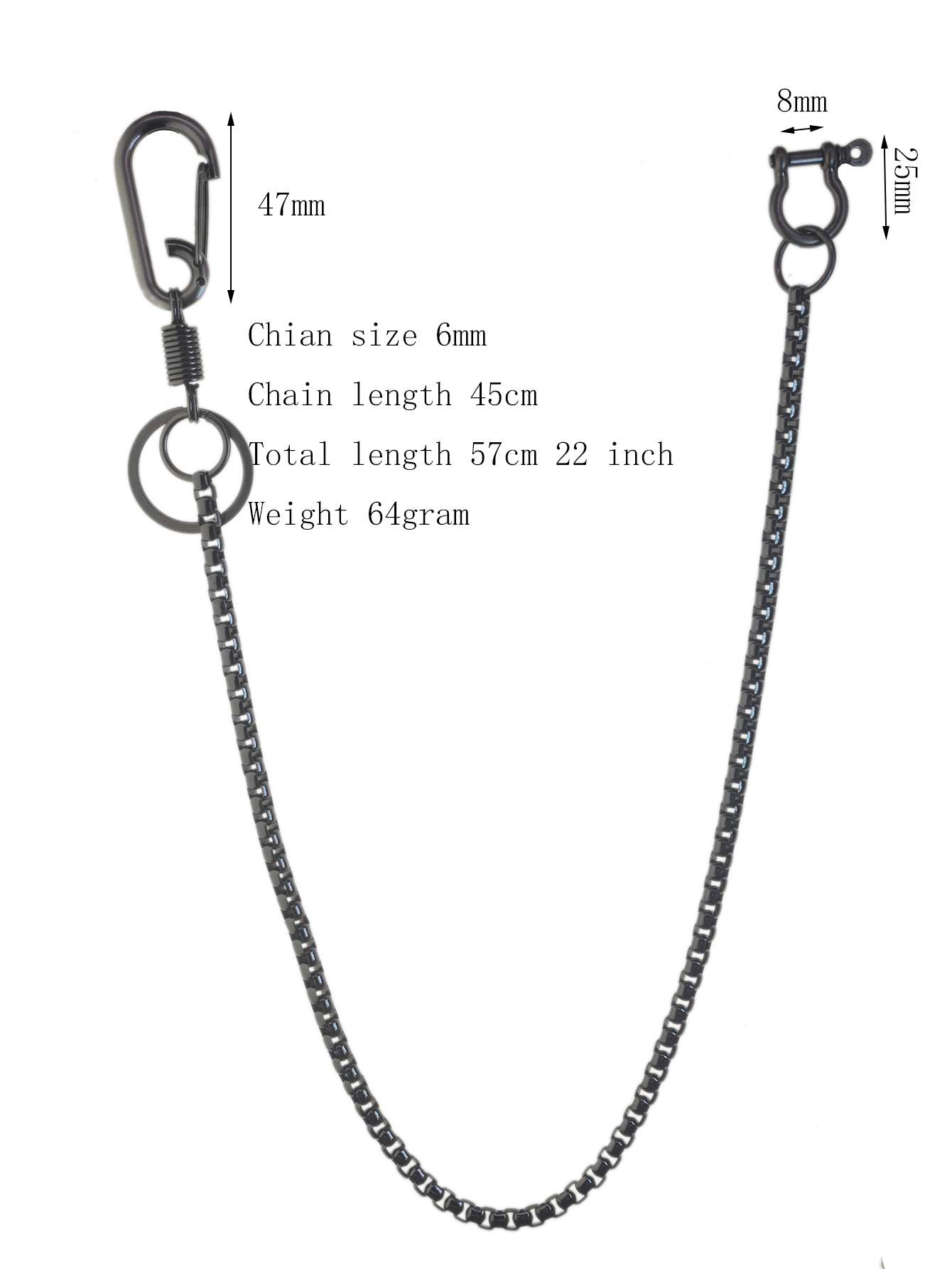 22 Inch long Gunmetal Black Bi - Edc Carry Clip ulasan dan harga