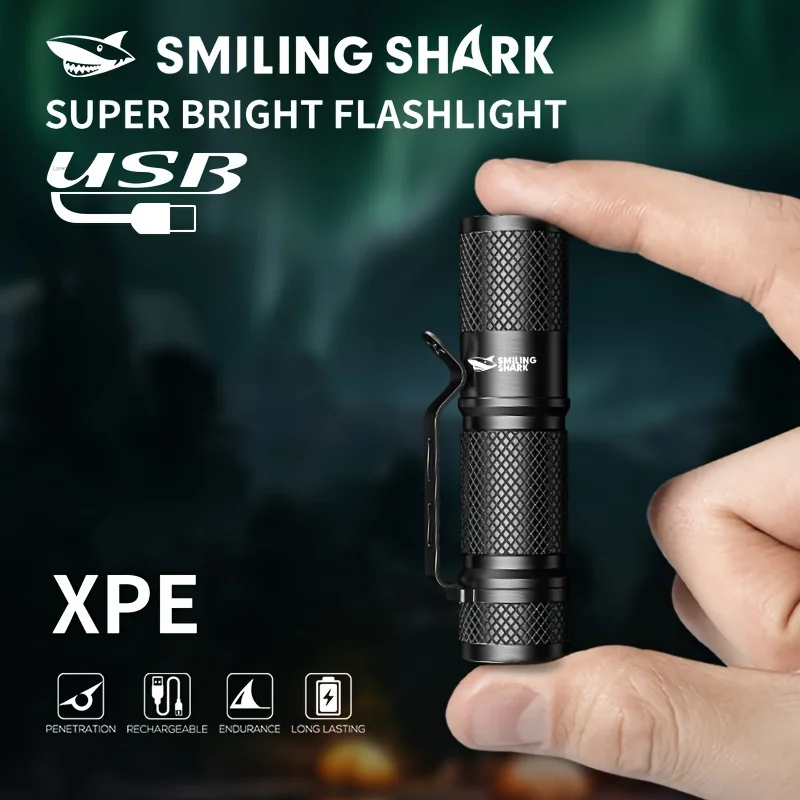 SMILING SHARK Ultra‑Powerful M - Edc Carry Flashlight ulasan dan harga