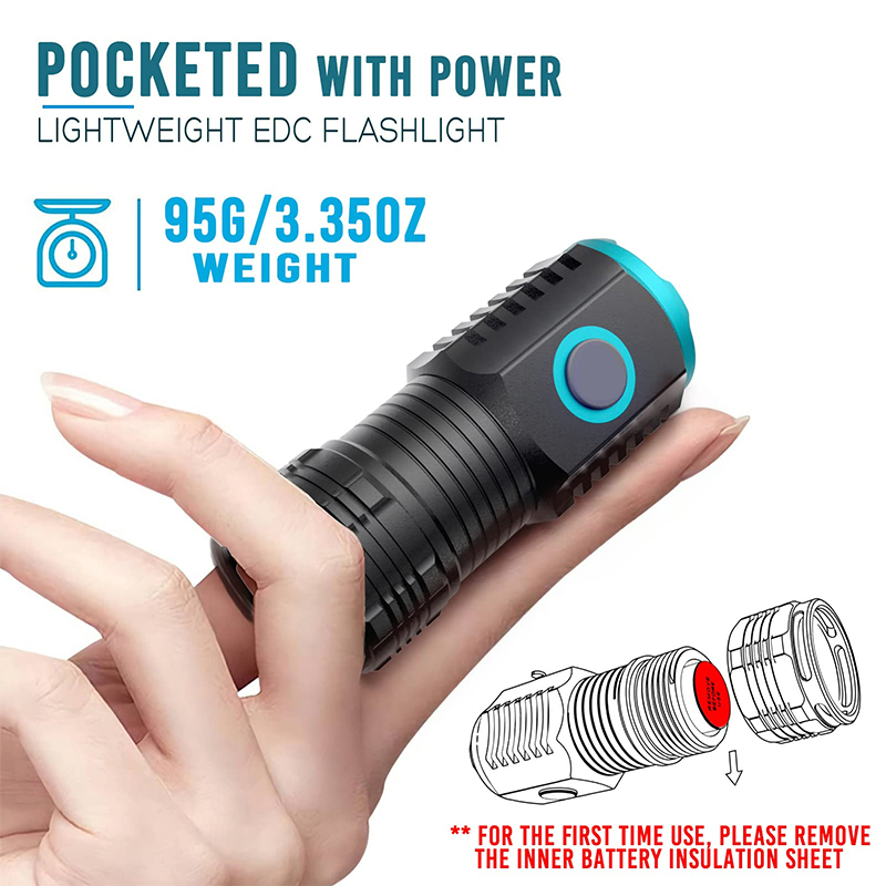 Type-C USB Rechargeable Pocket - Edc Carry Flashlight ulasan dan harga