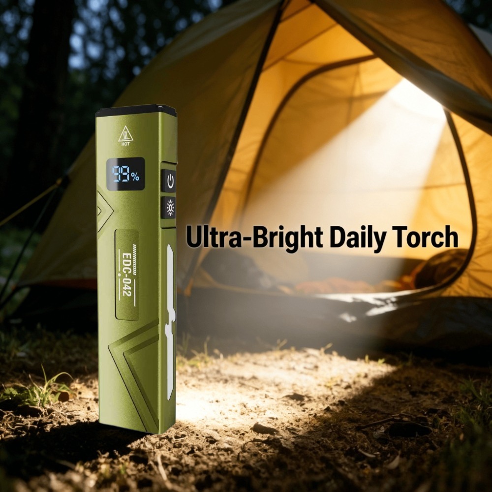 EDC Flashlight Rechargeable UV - Edc Carry Clip ulasan dan harga