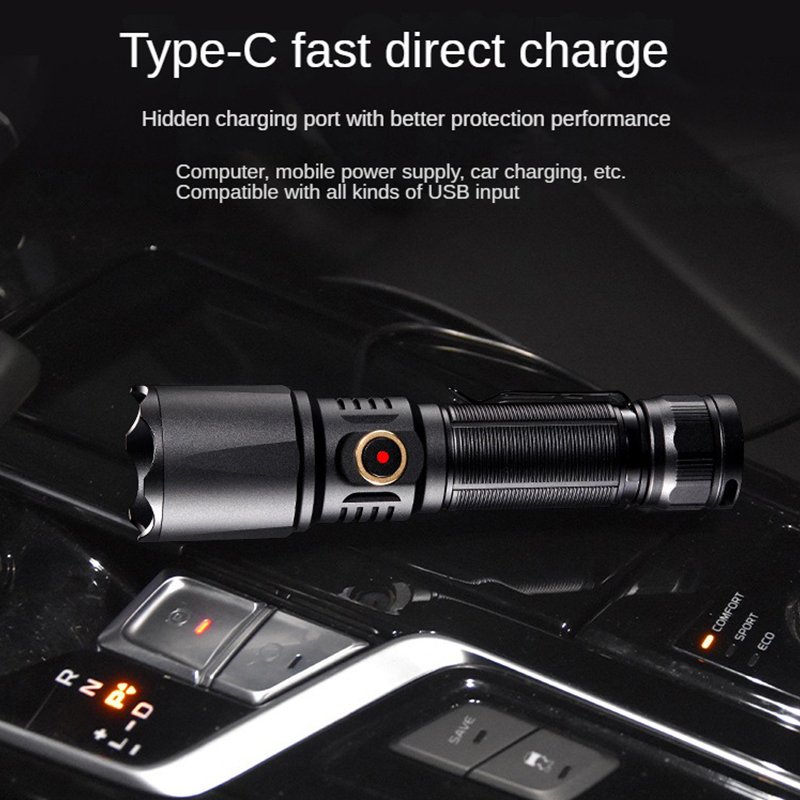 Type-C USB Rechargeable 21700  - Edc Carry Flashlight ulasan dan harga