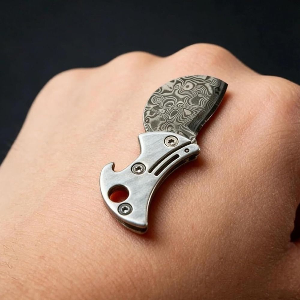 Portable Titanium Material Bot - Edc Every Day Carry おもちゃ ulasan dan harga