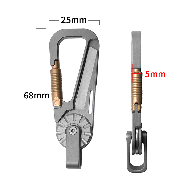 Titanium Alloy Car Keychain fo - Edc Car Carry ulasan dan harga